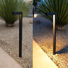 Joshua Tree 90 Degree Path Light with 20 Black Aluminum Stem