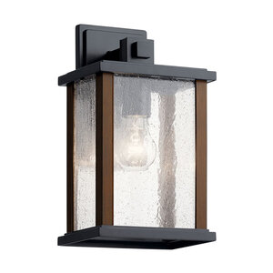 Marimount 12.75 1 Light Outdoor Wall Light w/ Clear Ribbed G