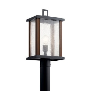 Marimount 18.25 1 Light Outdoor Post Light w/ Clear Glass Bl