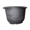 Grower Select Rolled Rim Planter Black/Silver 6.8 gallon 16 in. x 12 in.