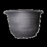 Grower Select Rolled Rim Planter Black/Silver 6.8 gallon 16 in. x 12 in.