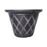 Grower Select E-Blend Lattice Planter Weathered Black 16 in. 