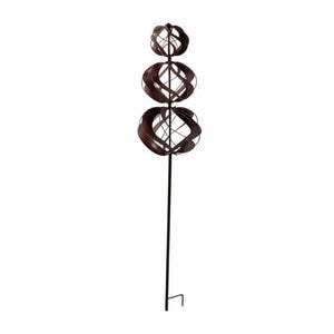 Vertical Triple Wind Spinner Brushed Bronze 10 in. x 51 in.