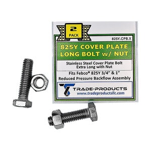 Febco 825Y Cover Plate Long Bolt & Nut - S.S. (2-Pack)
