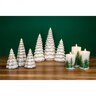 Statue Glass Tree Tabletop Silver LED (3 pc./set)