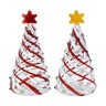 Salt & Pepper Shaker Blown Glass Clear Trees (2 pc./set)