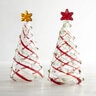 Salt & Pepper Shaker Blown Glass Clear Trees (2 pc./set)