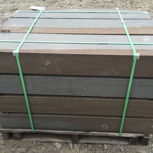 Step Bluestone Full Color Sawn and Thermal Top Natural Front Snapped Edges 6 in. x 14 in. x 72 in.