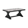 Dark Farmhouse Rectangular Coffee Table 48-1/4 in. x 28 in. x 18-1/4 in.