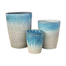 Rope Printed Planter Marble 10.5 in. x 14 in.