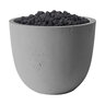 HPC Dekko Element Round Bowl Fire Pit Charcoal with Black Lava Rock 20-1/2 in. x 16 in. Match Lit Natural Gas