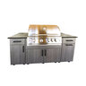 Zahbuilt ZBQ Oasis 8 ft. Outdoor Kitchen Gray Cedar with Lunar Gray Countertop