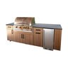 Zahbuilt ZBQ Oasis 8 ft. Outdoor Kitchen Noce Havana with Marquina Black Countertop