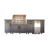 Zahbuilt ZBQ Oasis 8 ft. Outdoor Kitchen Gray Cedar with Lunar Gray Countertop