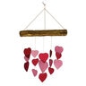 Pink & Red Heart Driftwood Wind Chime 9 in. x 19 in.