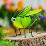Verdant Grasshopper Garden Statue Metal 7 in.