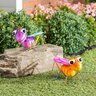 Colorful Flying Insect Garden Statue Metal 7 in.