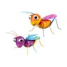 Colorful Flying Insect Garden Statue Metal 7 in.