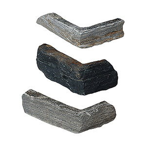 Sawn Thin Veneer Coyote Gray Splitface Ledge Corners (25 ln. ft./pallet)