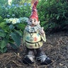 Statue Hippie Jerry Gnome w/Red Hat 16 in.