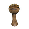 Henri Fountain Tall Maple Leaf Patio Bubbler 16-1/2 in. x 37 in.