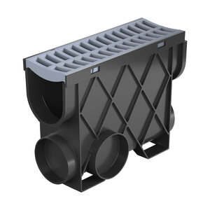 RELN Storm Drain Inline Catch Basin Complete with Portland Grey Grate