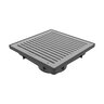 RELN Vortex 9x9in Basin with Linear Grey Plastic Grate