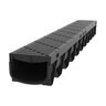 RELN Storm Mate 40in Low Profile Channel Drain Kit (4.75 W x 3.375 H) with Black Heel Guard Grate. Inclds. 2 x End Caps. 5 ton load.