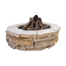 Lee BP Rosetta Belvedere Fire Pit Round Ridgestone 58 in. x 14.5 in. with Steel Insert