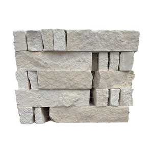 Building Stone Hard White Limestone (4 in. Chopped) Sawn 6 in. Thick