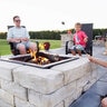 Lee BP Rosetta Kodah Fire Pit Square Limestone 51 in. x 12 in. with Steel Insert