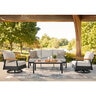 Carlsbad Beach Outdoor Dark Brown 4 pc. Set (Sofa, 2 Chairs, Table)