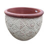 Rustic Lipped Planter Antique White 60 cm x 50 cm