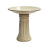 Birdbath Fluted Beige 16-1/2 in. x 19-3/4 in.
