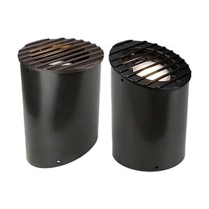 FX CN73 Well Light E12 11.3VA PAR36 LED 2700K Flood 35 Degree Linear Grate Antique Bronze