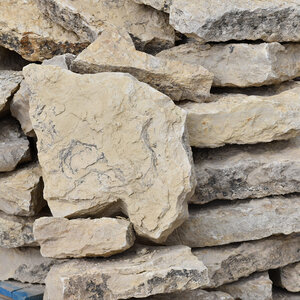 Building Stone Granbury White Limestone (4 in. Chopped) 4 - 8 in. Thick