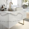 Porcelain Slab Satin Calacatta Oro 128 in. x 64 in. 12 mm