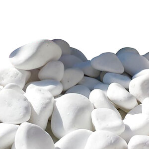Palletized Santorini White Pebbles 3 - 5 in.