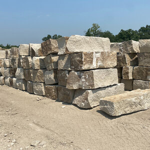 Outcropping Cottonwood Limestone Ledge Rock Snapped Ends 18 in. Sawn Height x 18 - 22 in. x Various Lengths