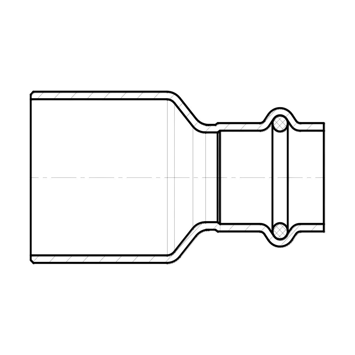 Ironworks PipeLock Copper 1in x 3/4in Pro Press Bushing Reducer ...