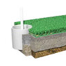 Shaw Grass Tips Champion Synthetic Turf 38 oz. Face Weight .85 in. Blade Height Field Green/Olive Blades