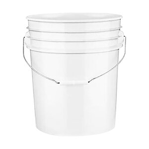 Plastic White Bucket 5 gal.