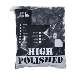 Bagged Ultra Polished Pebbles Black 1 - 2 in. (20 lb. Bag)