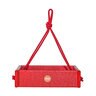Bird Feeder Hanging Tray Recycled Plastic Red 11-1/4 in. x 11-1/4 in. x 2-1/4 in.