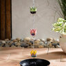 Tropical Oasis Rain Chain Hand Painted Metal Basket 96 in.