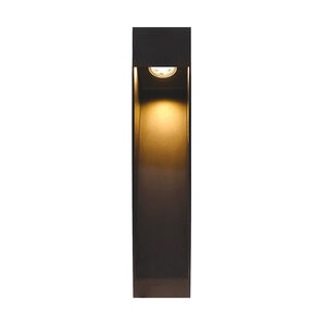 Structure and Tree Black Aluminum Modern Pathway Liught Bollard 3.5 Length 18.75 in. Tall 3 Watt 2700K LED