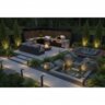 Structure and Tree Black Aluminum Modern Area Light 4 in. Hat 16 in. Stem 3 Watt 2700K LED