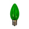 Seasonal Source C9 7W Transparent Green Triple Dipped Bulb