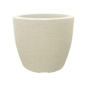 Planter European Round Planter Sandstone 13-1/4 in. x 11 in.