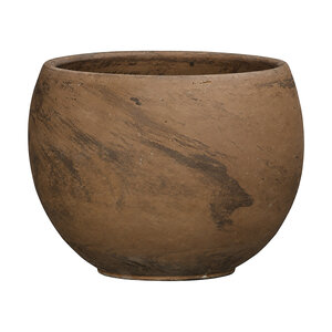 Pot German Luna Sphere Waterproof Basalt (Chocolate)  7-3/4 in. x 6 in.
